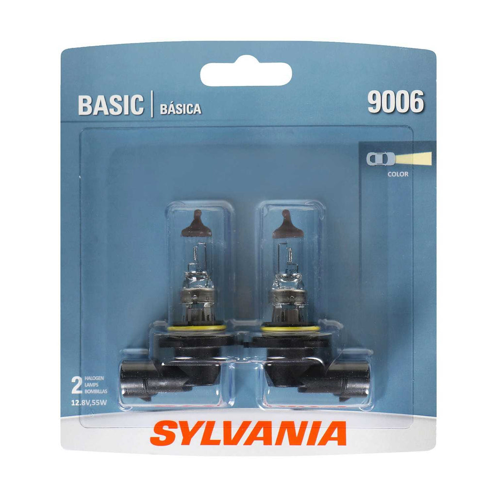 9006 Basic Halogen Blister Card 2 - Sylvania Bulbs 9006.BP2
