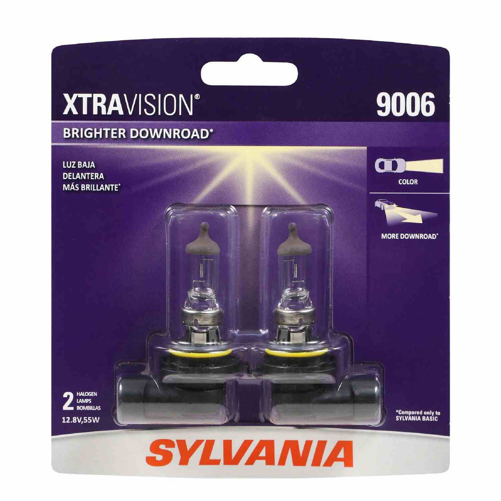 9006 Xtravision Halogen Blister Card 2 - Sylvania Bulbs 9006XV.BP2