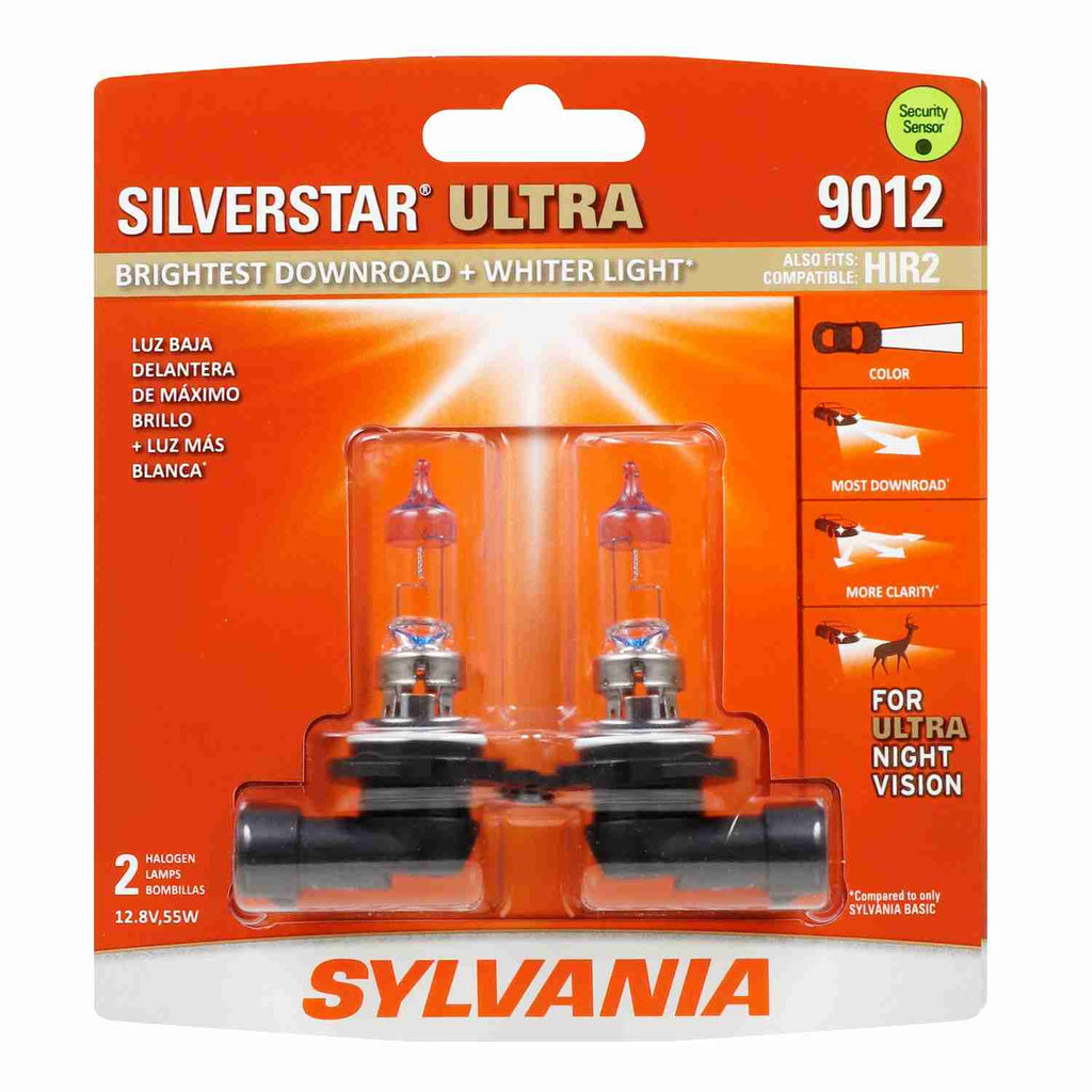 9012 Silverstar Ultra Halogen - Sylvania Bulbs 9012SU.BP2