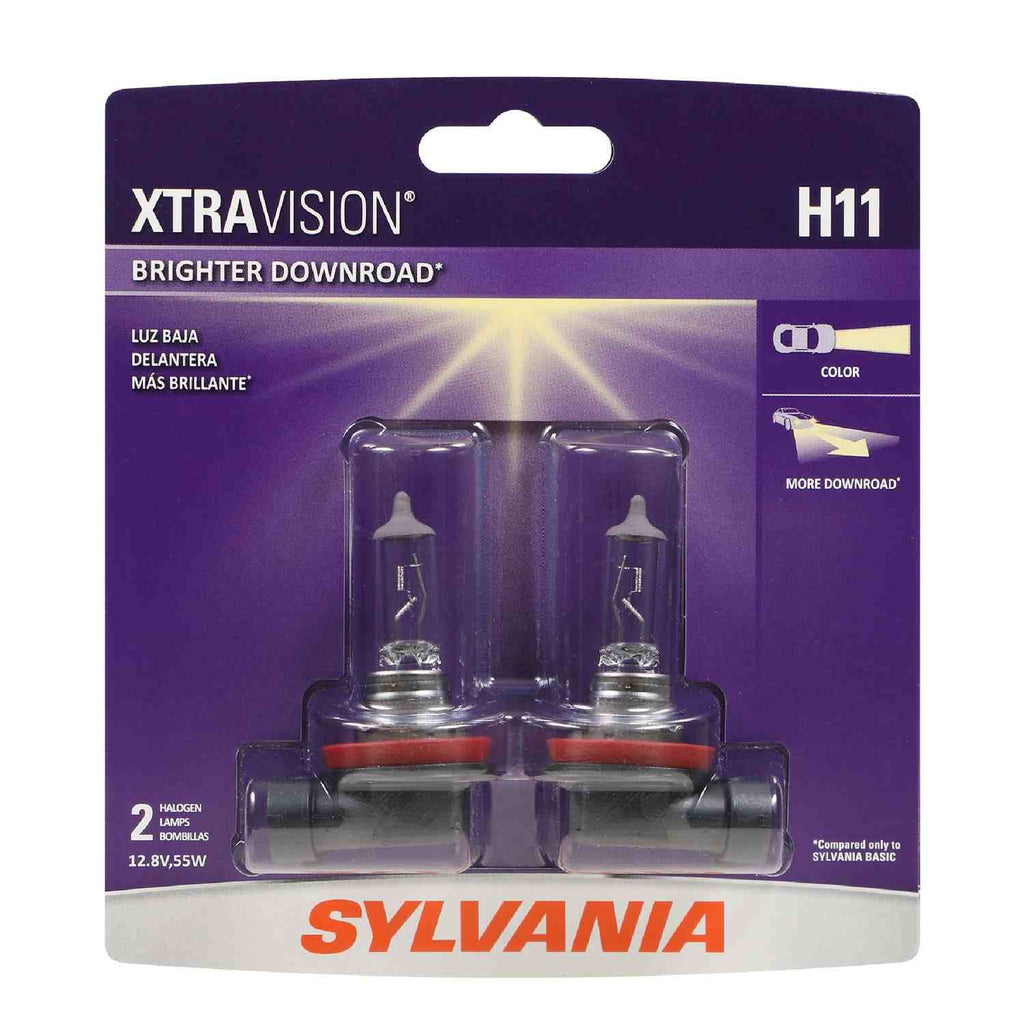 H11 Xtravision Halogen Blister Card 2 - Sylvania Bulbs H11XV.BP2
