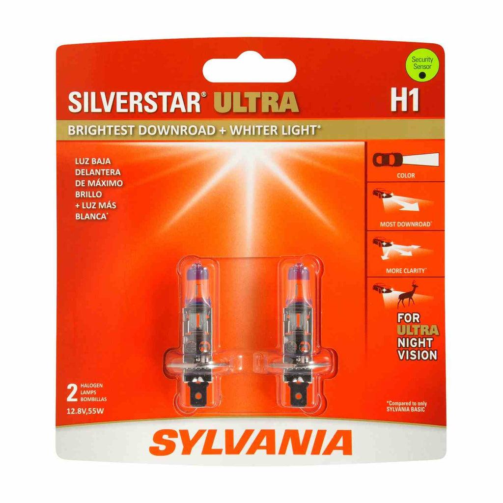 H1 Silverstar Ultra Halogen - Sylvania Bulbs H1SU.BP2