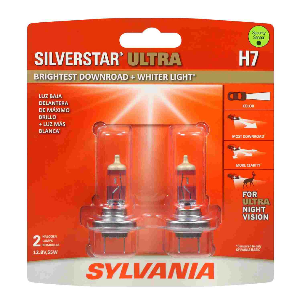 H7 Silverstar Ultra Halogen - Sylvania Bulbs H7SU.BP2