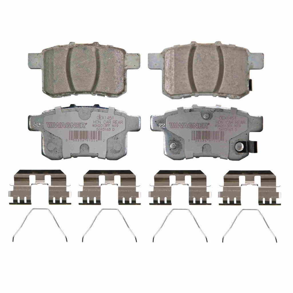 OEX Rear Disc Brake Pad Set Premium Ceramic - Wagner Brakes OEX1451